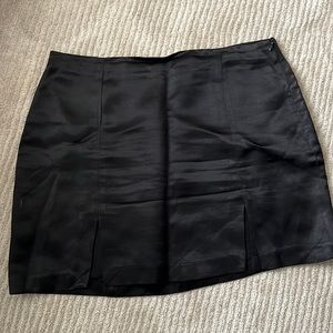 Zara silk-like mini skirt with slits